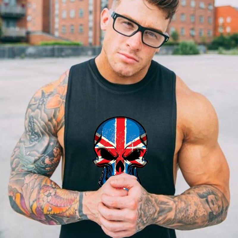 GYM ANIMAL Мужская брендовая фитнес-мышечная спортивная повседневная спортивная майка на бретелях Модная одежда Бодибилдинг Майки Бег без рукавов Хлопковый жилет