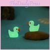 Adorable Glow-in-the-dark Resin Duck Figurine For Creative Decor Accessories