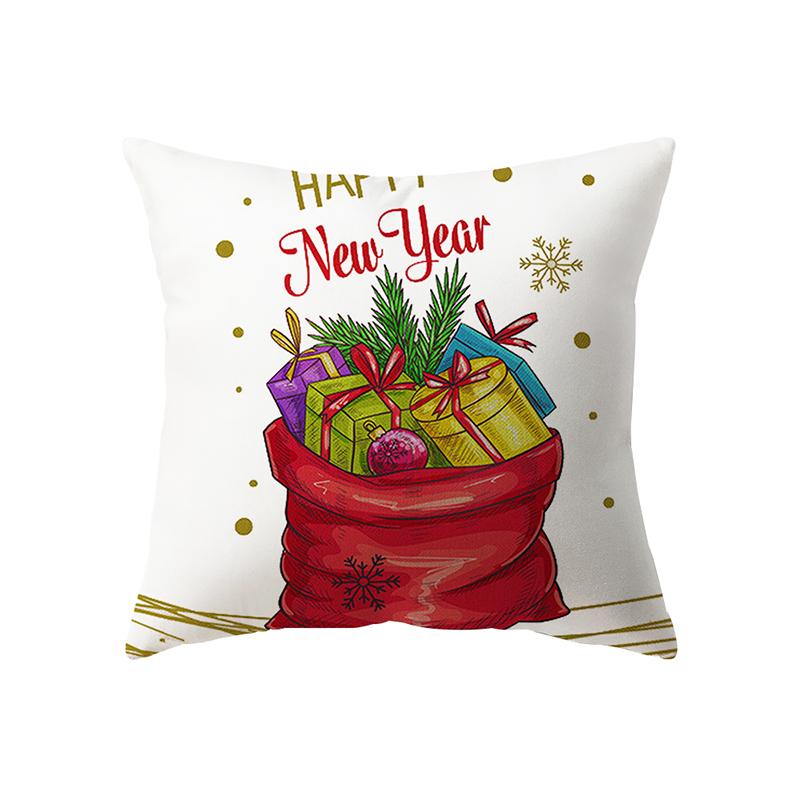 Christmas Theme Christmas Decoration Printing Pattern Cushion Cover Home Living Room Sofa Decoration Pillow Pillow Cover