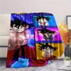 Фланелевое одеяло с принтом персонажей Dragon Ball, Высококачественное, Удобное для всех сезонов, Декор для дома, Тепло и уют, Идеально для рождественских подарков