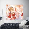 Кавайная Аниме Cardcaptor Sakura Гобелен Украшение комнаты Домашнее украшение Декоративные аксессуары для гобеленов Милое украшение для комнаты