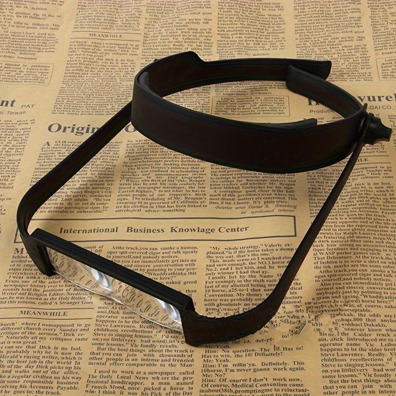 Наголовная лупа поставляется с четырьмя сменными линзами. Он обеспечивает увеличение без помощи рук с коэффициентами 1,6x, 2,0x, 2,5x и 3,5x