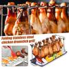 Chicken Leg Rack Non-Stick Grilling BBQ Barbecue Rib Steel Rack Rack Roast Chicken Stainless Ro D8Y3