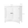 VASAGLE Under Sink Storage Cabinet Bathroom Floor Cabinet with 2 Door Adjustable Shelf 60 x 30 x 60 cm White