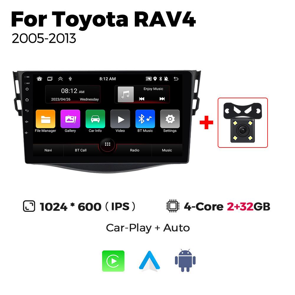 Navifly 2din Android автомобильный радиоприемник мультимедиа видеоплеер GPS навигация для Toyota RAV4 Rav 4 2005-2013 Carplay стерео головное устройство