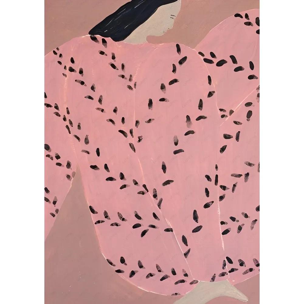 Абстрактные Линии Геометрические Кривые Девушка Холст Постер Ретро Феминистское Настенное Искусство Печать для Современной Гостиной Бара и Домашнего Декора