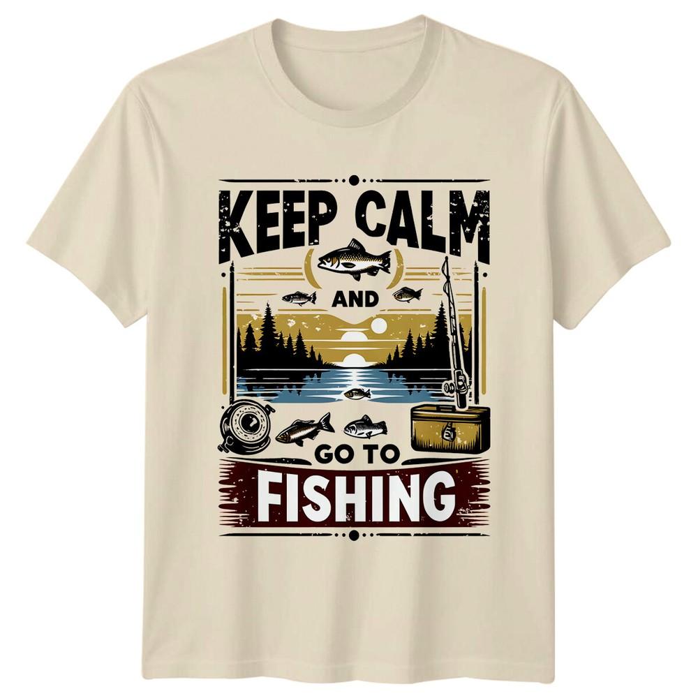 Keep Calm And Go To Fishing TShirt Fishing Graphic Tee
