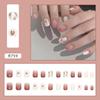 24 шт. Love Sweet Girl Temperament Nail Art ins Минималистский стиль Белые накладные ногти Без резьбы и шлифовки Готовые продукты Wear Nail