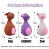 Интерактивная игрушка для собак, безопасная латексная игрушка для жевания собак для агрессивных жевателей, пищащая игрушка в форме животного, игрушки для щенков, зубная щетка для собак