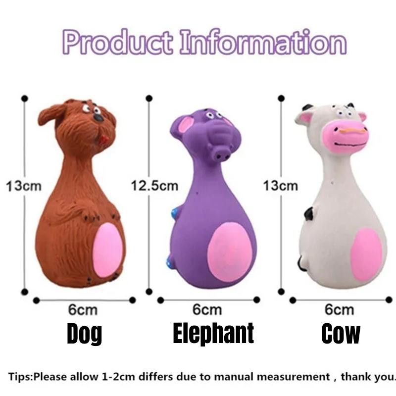 Интерактивная игрушка для собак, безопасная латексная игрушка для жевания собак для агрессивных жевателей, пищащая игрушка в форме животного, игрушки для щенков, зубная щетка для собак