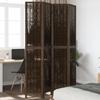 VidaXL Room Divider 4 Panels, Room Separator, Privacy Screen, Folding Screen Bedroom Living Room, Dark Brown 358660