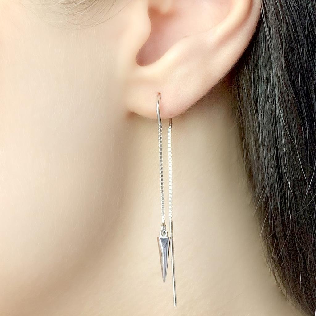 Серебряные серьги без камней (1583982)