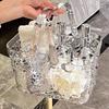 Портативная корзина для хранения с ручкой, прозрачная, утолщенная, для душа, органайзер для туалетных принадлежностей для ванной комнаты, общежития