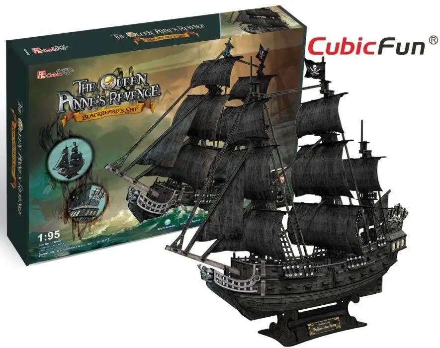 Cubic fun puzzle 3d okręt piracki zemsta królowej anny 308 elementy t4018h