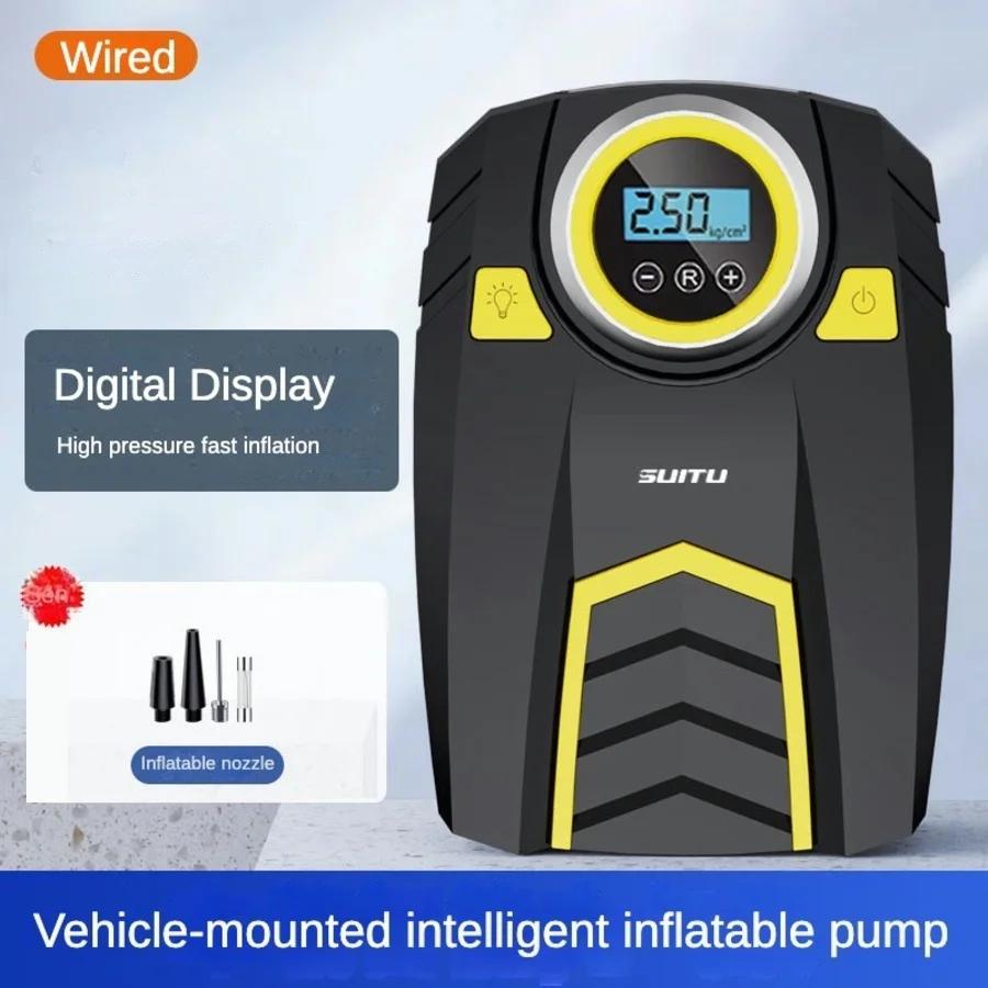 Quickly Inflate 12V 150PSI Portable Tire Compressor Pump  Car Air Compressor Digital Pointer Tire Inflator Pump Car Motorcycle LED Light Toolbox