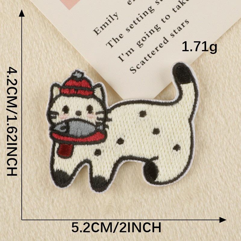 Embroidery Label Embroidery Sticker Patch Sticker Original Cartoon Animal Series Accessories Clothing Accessories Diy Cloth Sticker