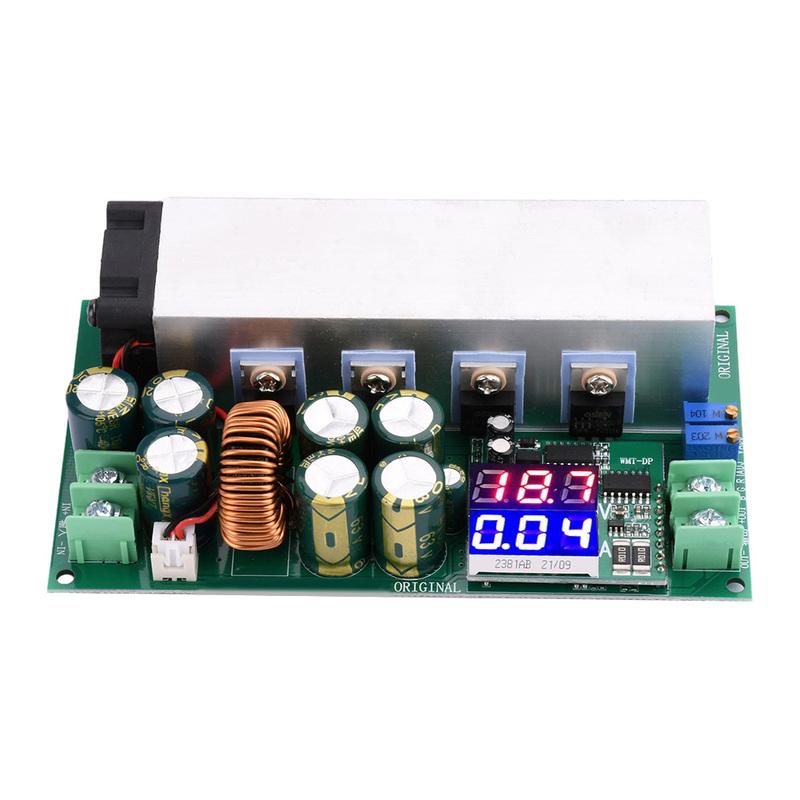 DC12-80V 20A Регулируемый Понижающий Стабилизатор Тока и Напряжения с Дисплеем Напряжения и Тока 600W Понижающий Преобразователь Модуль