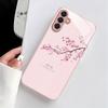 Розовый чехол для телефона из закаленного стекла с цветами вишни, подходит для Samsung Galaxy S26 S25 S24 S23 S22 S20 FE/Ultra/Plus, противоударный