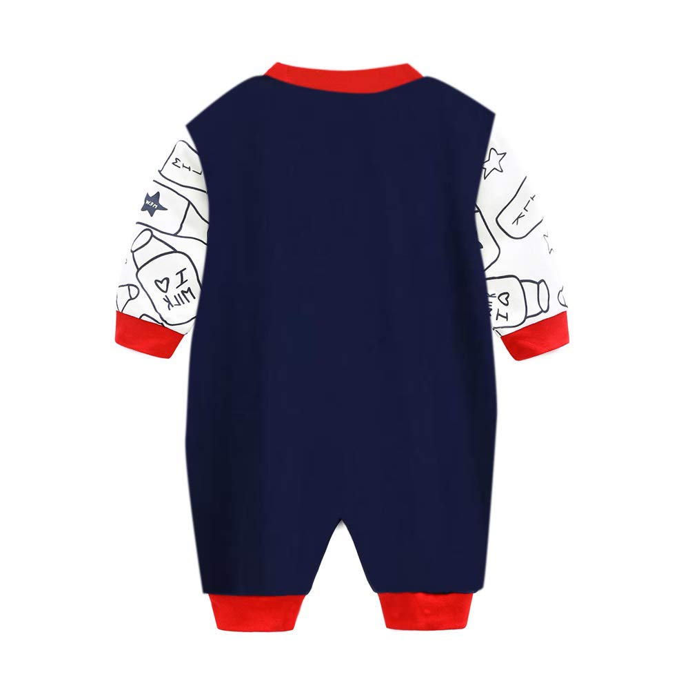 Бейсбол Зима Осень Длинный Рукав Детская Одежда Новорожденные Нижнее Белье Ромпер Комбинезон Детская Одежда Открытый Перед Детский Ромпер Комбинезон 02 B [GORBAST] Мальчиков