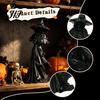Wiccan Altar Accessories 12 Inch Black Resin Faceless Witch Figurine, Gothic Spooky Robed Statue with Fantasy Collection Statues Pointed Wizard