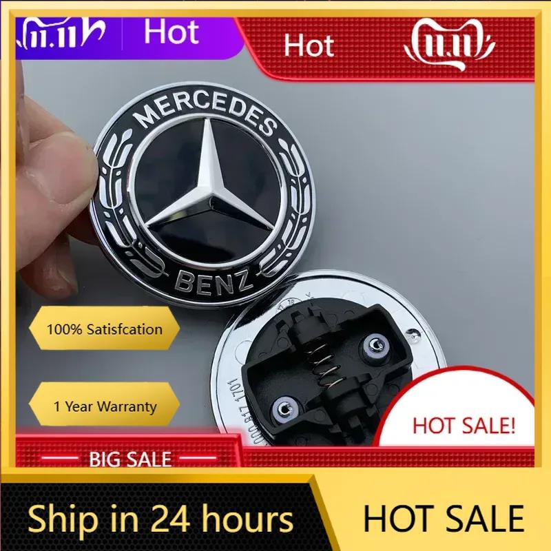 New C200 E200 For Mercedes Benz Mercedes Benz Flat Hood Bonnet Logo Emblem Badge automobile Accessorie G350 G500 G55 G63 G65 St