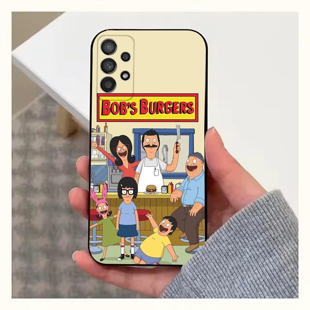 Мультяшный чехол для телефона B-Bob Burger-ES для Samsung S25, S24, S23, S22, S20, S21, S10, Ultra, Plus, Lite, FE, Мягкий силиконовый черный чехол