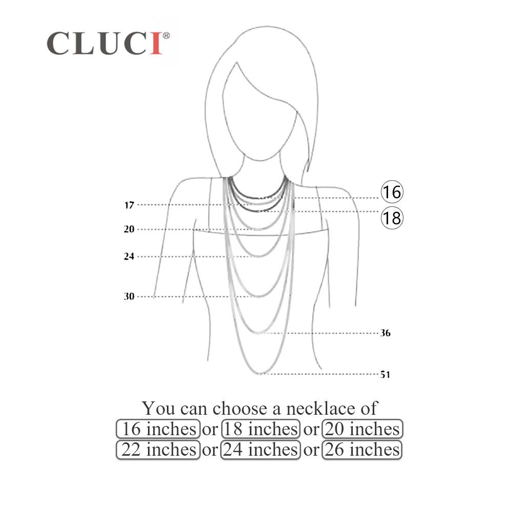 CLUCI 3 шт. Модная женская серебряная цепочка-коробка 925 пробы для кулона SN008SB-1