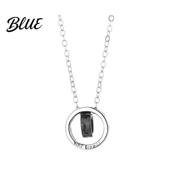 Symbolic Love Necklace Ring Charm Couple Dual Rings Pendant Her