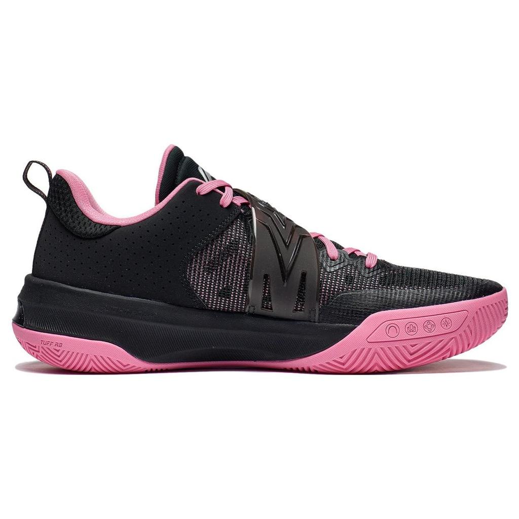 LiNing Blade 3 Team Shock Absorbing Non-Slip Durable Low-Top Basketball Shoes Men Sneakers Black Pink ABAS095-11