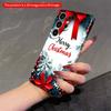 2DFlat Samsung phone case Merry Christmas Wreath with Red Bow and Poinsettia Applicable to Galaxy S22 S23 S24 S25ULTRA S26 A12 A13 A14 A15 A16