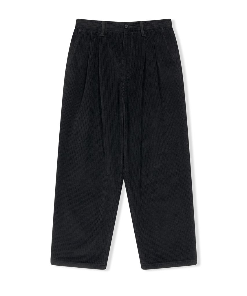 YESEYESEE Cord Tucked Pants Black