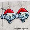 Christmas acrylic earrings, Santa Claus ear pendants, holiday earrings