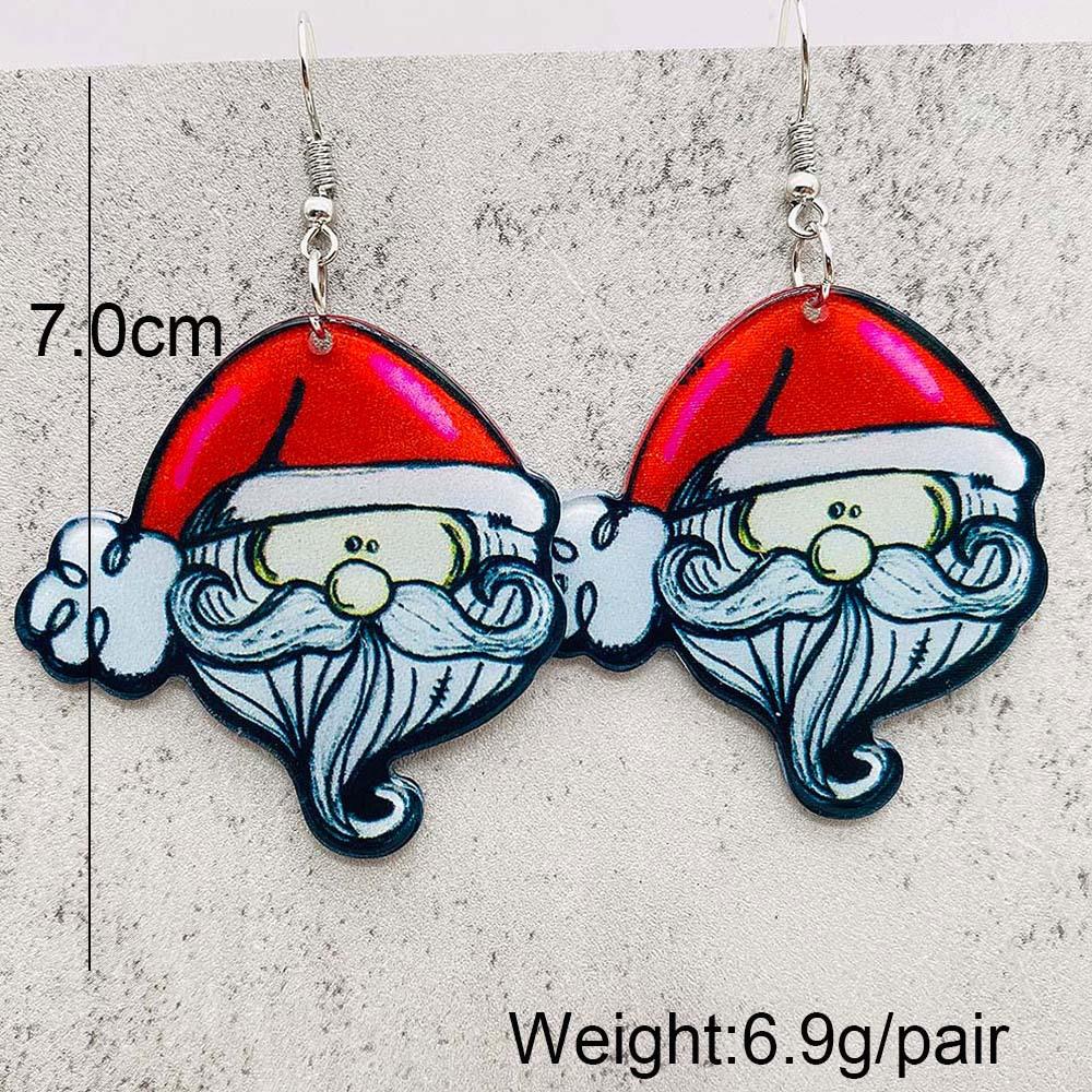 Christmas acrylic earrings, Santa Claus ear pendants, holiday earrings