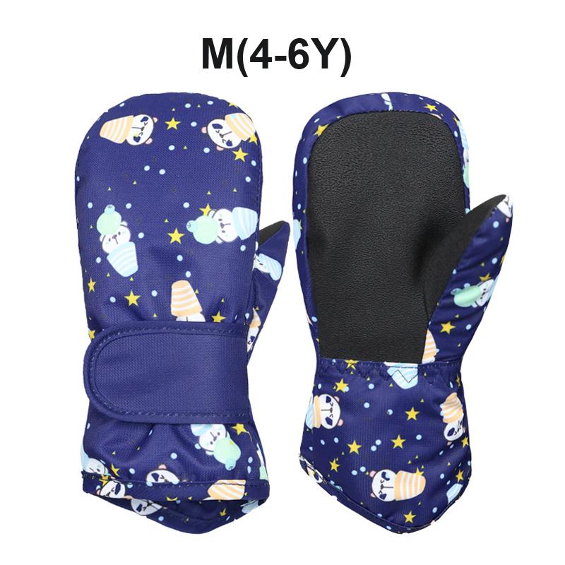 Cartoon Baby Winter Gloves Thicken Waterproof Kids Anti-Slip Skiing Gloves Outdoor Warm Snow Children Mittens for Girls Boys 1-6Y