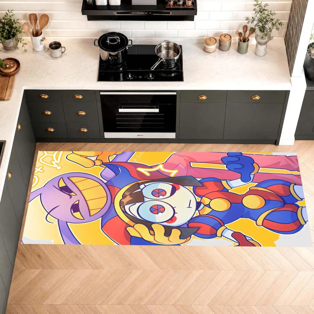 Digital Circus Nonslip Kitchen Mat Floor Carpet Rug For Indoors Outdoors Home Decor Room Supplies Spring Decor