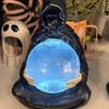 The Death God's Crystal Ball Lights Gothic Liquid Motion Water Glitter LED Light Grim Reaper Water Globe Halloween Decoration