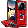 Protective Case - E.F.CONNECTION - For Xiaomi Redmi Note 14 Pro 5G - Shockproof - Scratch-resistant - Red