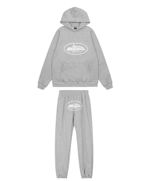 Классический набор: Худи с логотипом парохода и повседневные унисекс спортивные штаны