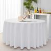 Скатерть из полиэстера, круглая, устойчивая к пятнам и складкам, моющаяся, для обеденного стола, фуршетов и кемпинга