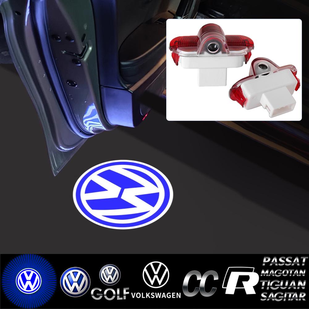 GJWPC1 2pcs Car Door Welcome Lights Ghost Shadow Lamps For VW Lavida 2008-2011 Touran Beetle 2006-2016 Caddy Bora 2005 GOlf 2002-2008