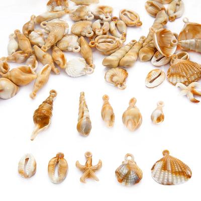 500 г Раковина морского конька Раковина морской звезды Смешанные акриловые перфорированные бусины для изготовления украшений своими руками