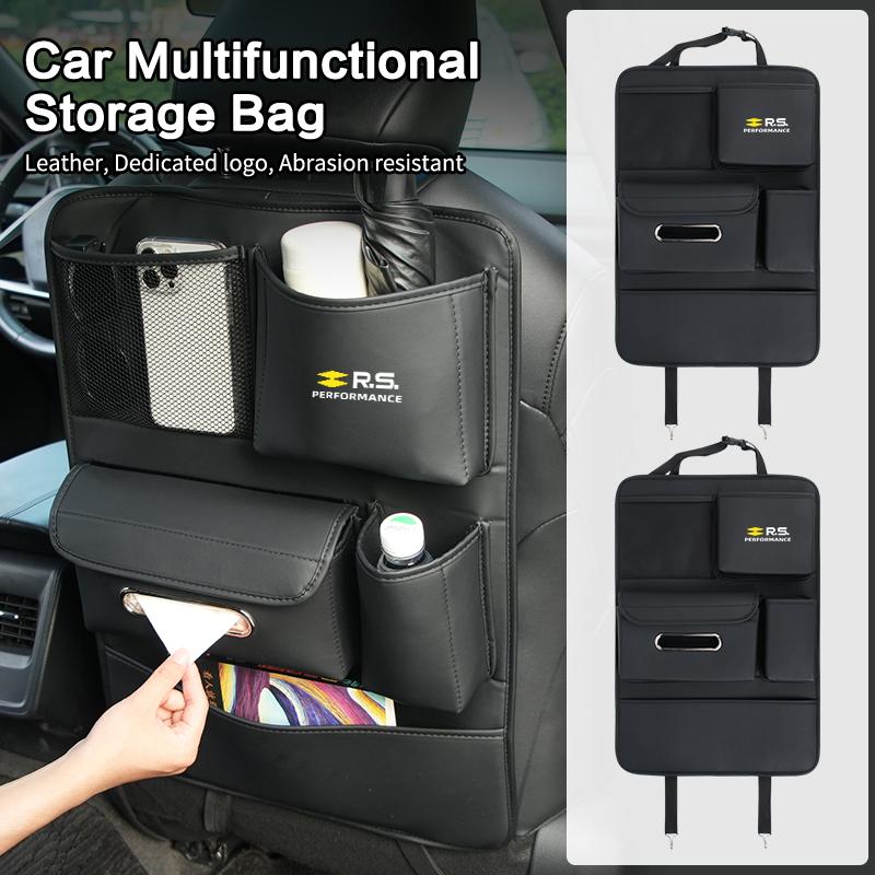 Car Seatback Organizer Anti-Kick Pad Trunk Storage Bag Accessories For Renault Koleos Kadjar Scenic Megane Sandero Grand Sill Gu A14