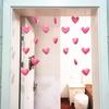 Hanging Door Curtains DIY Ornament Heart-shaped Self-adhesive Solid Color Home Decorations