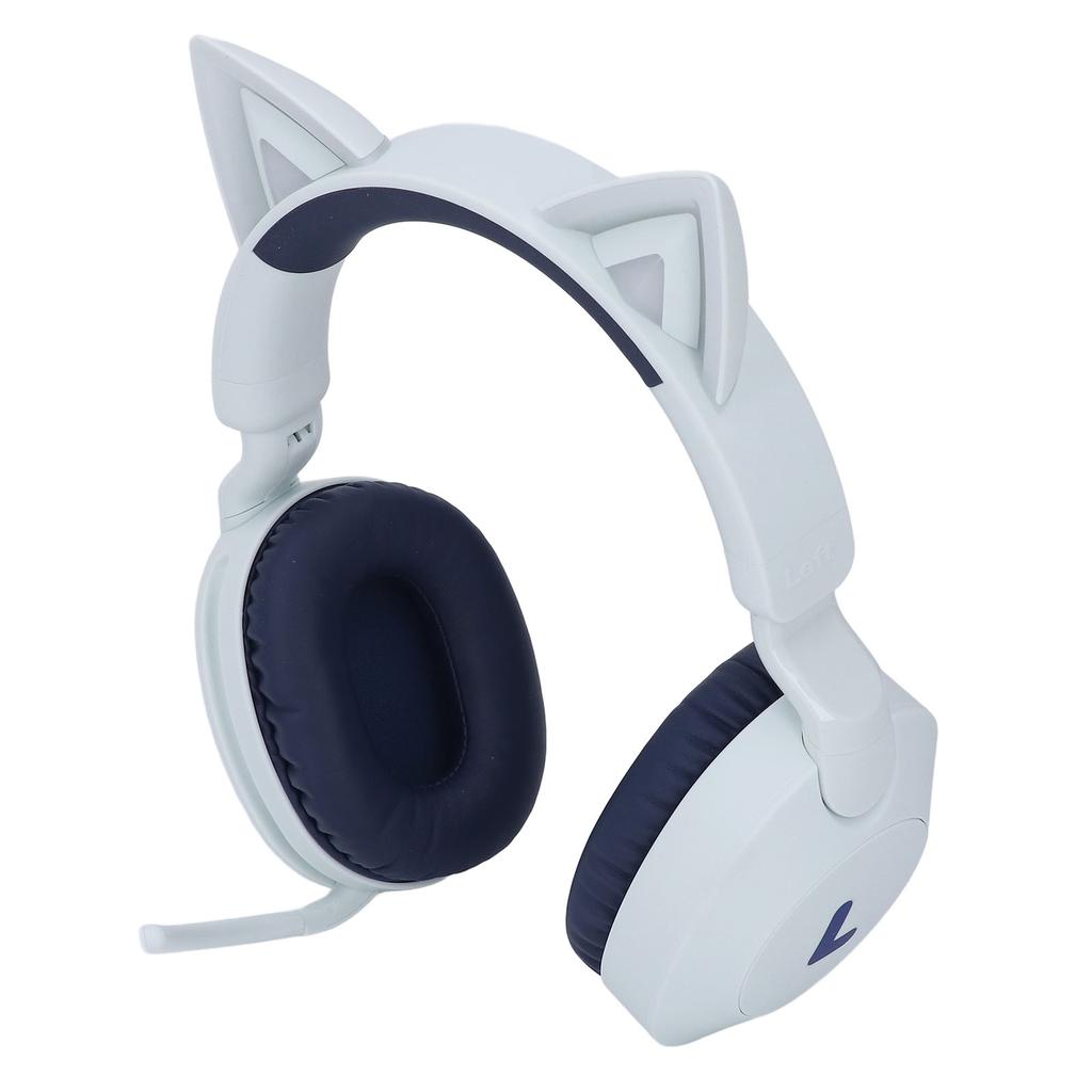 Беспроводные наушники Cat Ear с микрофоном, регулятором громкости, светодиодной подсветкой, 3,5-мм Aux-кабелем, складные, для музыки и игр