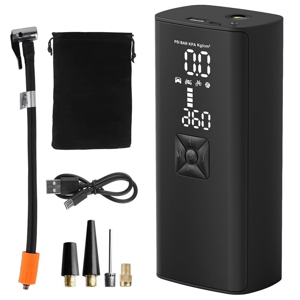 Испытание давления в шинах со светодиодным фонариком 4000 мАч автомобильный воздушный компрессор цифровой для мотоцикла велосипеда мяч шин воздушный насос портативный насос 150PSI