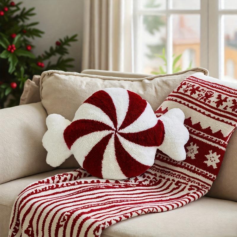 1 шт. Рождественский лимитированный выпуск фигурных конфет, трость, наволочка-подушка «Ветряная мельница», праздничное украшение, подарочная наволочка, подушка для стула