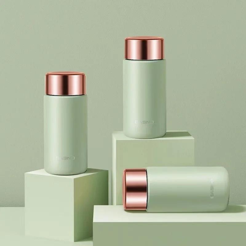 230 мл Мини-термос из нержавеющей стали 316, портативная простая чашка для воды, карманная маленькая бутылка-термос для улицы