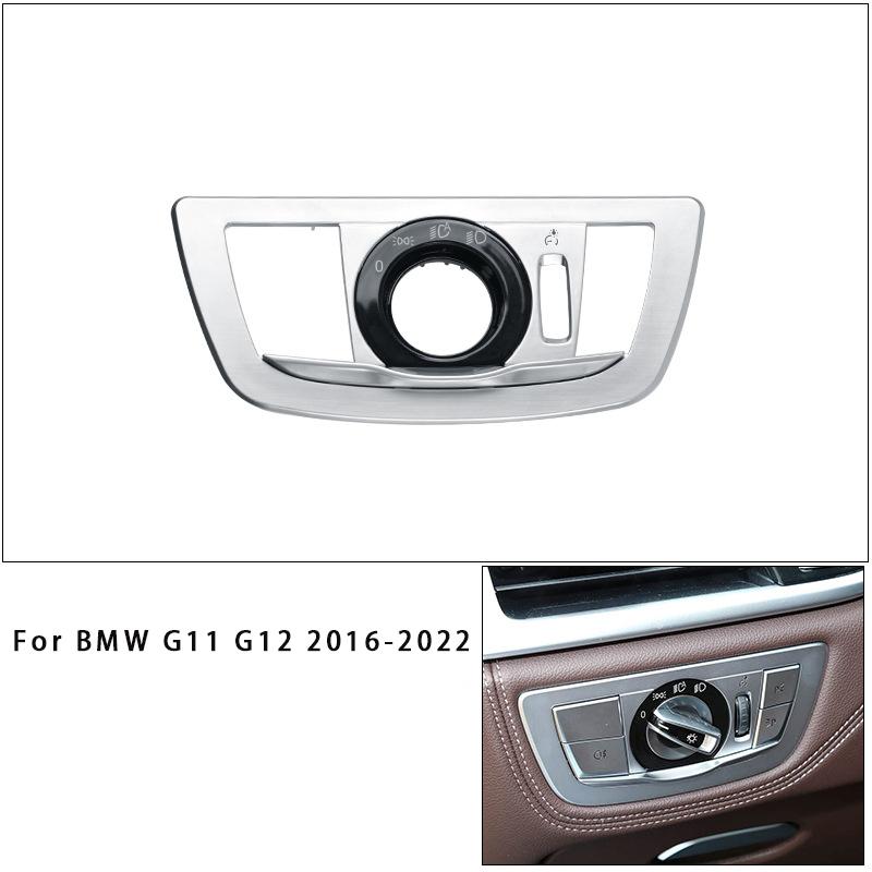 For BMW 7 Series Headlight Switch Cover 730 G11 G12 Light Control Knob Panel Accessories 61319472978 2016-2022