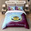 Burnley Football Design Bedding Set Custom Text 1 Duvet Cover & 2 Pillow Cases