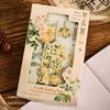 Metal Metal Bookmark Chinese Style Floral Painting Bookmark Retro Hollow Bookmark  Student
